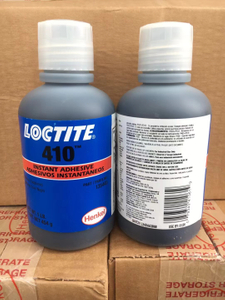 FM41 Loctite 410 Black Rubber Toughened One-part, Room Temperature Cure, Gap Filling Instant Adhesive